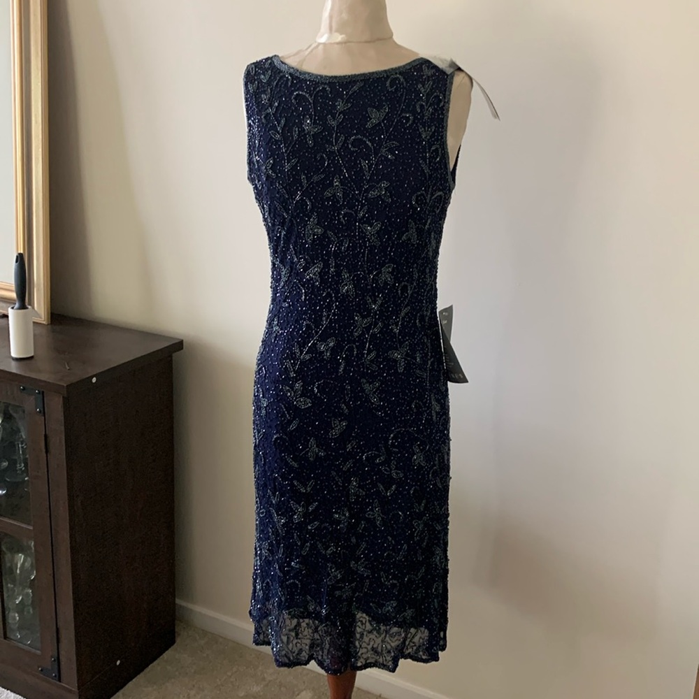Navy blue beaded dress